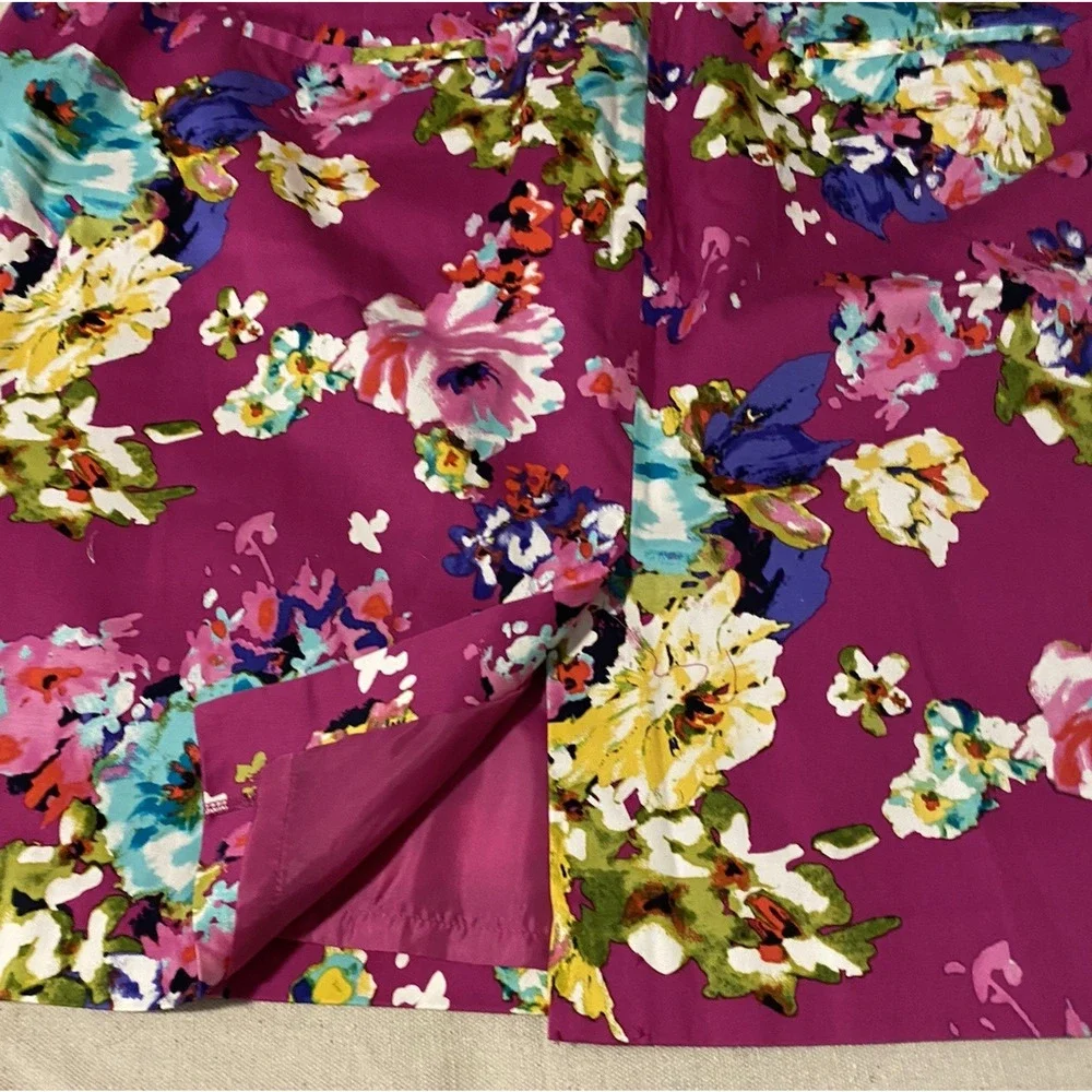 NWOT Charter Club Womens Pink Floral Pencil Skirt Size 22W Fairy Romantic Office